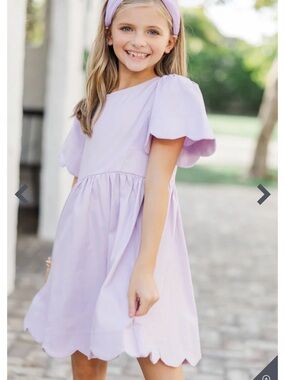 Time Goes By Lavender Purple Scalloped Dress from Shop the Mint